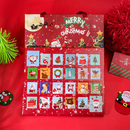 Christmas Advent Calendar Bracelet 24 Days Countdown Calendar DIY Charm Beads Red