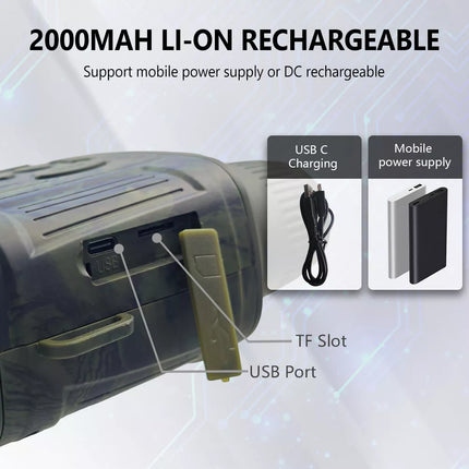 10X Digital Zoom 1080P Infrared Binoculars Night Vision Monocular for Hunting