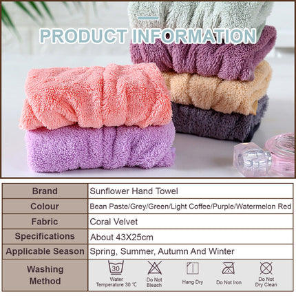 x3 Quick Dry Hand Towel Flower Kitchen Hanging Water Absorbent Soft Wipe Coral