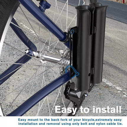 2 Tubes Fishing Rod Holder Secures Fishing Pole for Bicycle Rod Rack for Bike