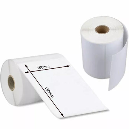 (2 Rolls) Direct Thermal Shipping Label 100x150mm (500 Labels Per Roll ) 4x6'