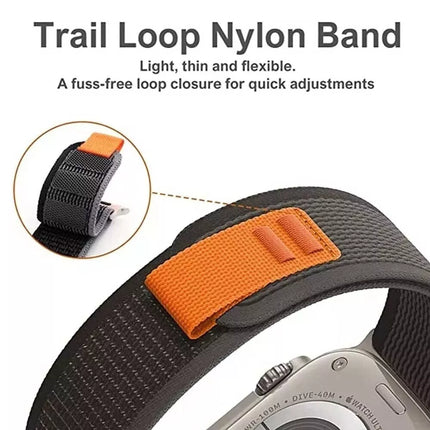 Black Trail Loop For Apple Watch Band Strap IWatch Series 10 SE 9 8 7 6 38/40/41mm Ultra