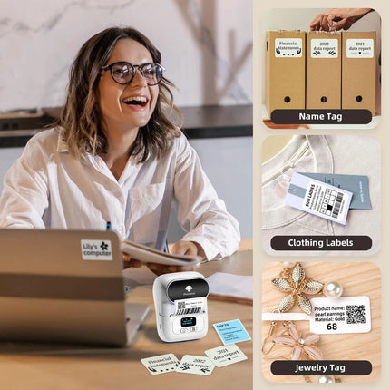 M110 Bluetooth Label Maker Machine Wireless Mini Thermal Printer Sticker