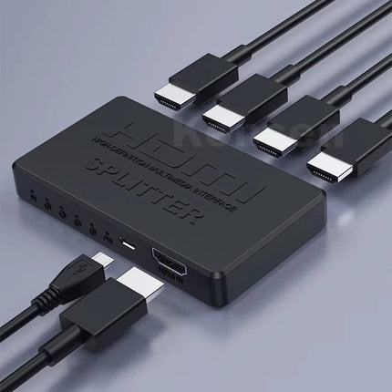 1 in 4 Out HDMI Splitter Full Ultra HD 1080P 4K/2K 3D PC STB PS3 V1.4 Powered