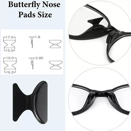 6pcs Silicone Anti-Slip Stick On Nose Pads For Eyeglass Sunglasses Glasses White