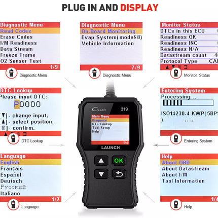 Diagnostic Engine Code Reader Fault OBD2 OBDII Scan Tool Car Scanner Free