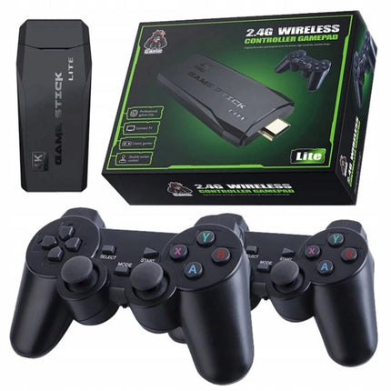 Retro 4K HDMI Game Stick Console Plug Play 35000+ Games 2 Wireless Controllers