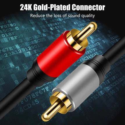 Dual 6.35mm 1/4 TS Mono Male to Dual 2 RCA Male Adapter Audio Cable