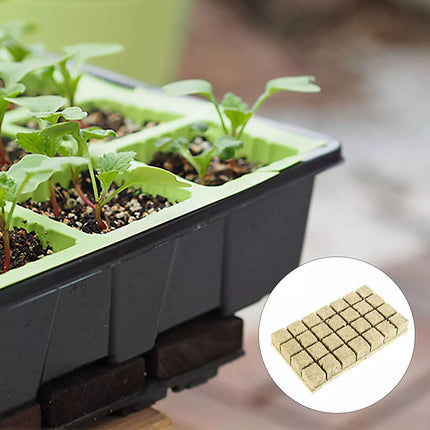 100Pcs Grow Starter Rockwool Cubes Plug Hydroponic Planting Cloning Propagation