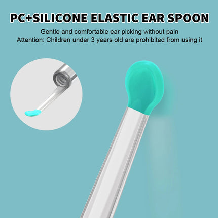 Ear Cleaner Ear Wax Remover Camera Cleaning Removal Pick Tool Light Visual Scoop Black