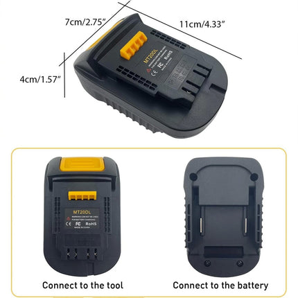 MT20DL Battery Adapter for Makita 18V To DeWalt 20V DCB200 Li-ion Convert