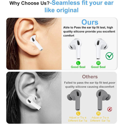 3 Pairs Replacement Ear Tips Compatible with AirPods Pro 3 (2025) Tip Apple