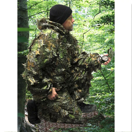 3D Leaf Camouflage Hunting Ghillie Suit Camo Sniper Jungle Woodland Clothes Set
