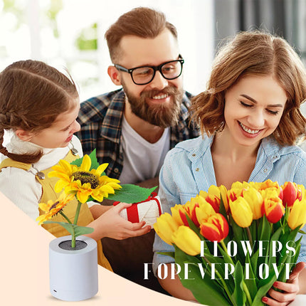 2 Head LED Sunflower Night Light Home Decorative Flower Lamp Rechargeable