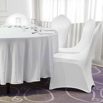 10PCS White Chair Covers Full Seat Covers Spandex Lycra Stretch Party Wedding