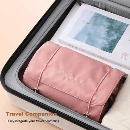 Large Capacity Travel Cosmetic Bag Organizer Makeup with Brushes Slots Dividers