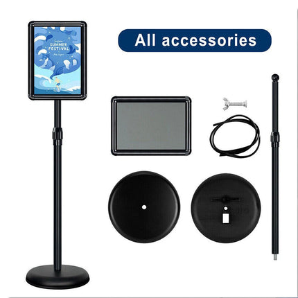 A4 Floor Poster Stand Foyer Pedestal Sign Holder Business Menu Display Stand