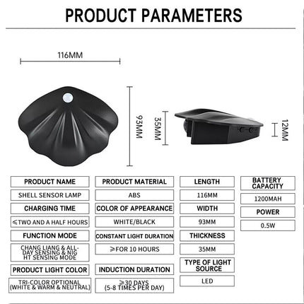 2 PCS Black Motion Sensor LED Night Light Body Induction Lamp USB Rechargeable Wall Mount