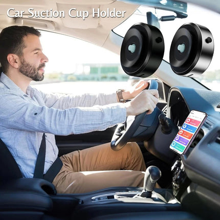 Black Magnetic Car Suction Cup Holder Mount,360°Rotation Magnetic Car Cell Phone Holde