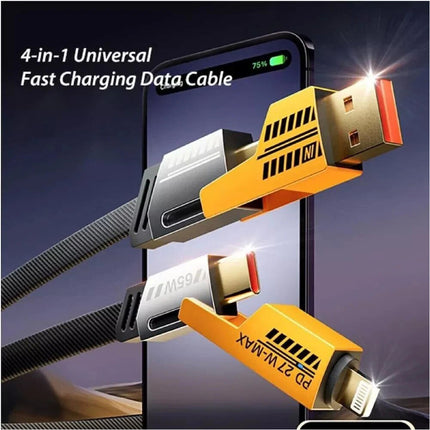 2 Packs All in one USB C Fast Charging Cable Android Charger iPhone 17 Samsung Pixel