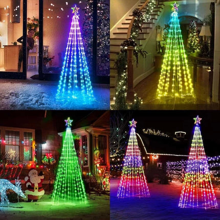 Waterfall Christmas Tree Lights 200 LED String Light Lighting Wall Yard Garden