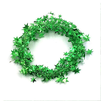 6 Color 7.5M Christmas Hanging Star Pine Tree Garland Rattan Xmas Party Wedding Ornament