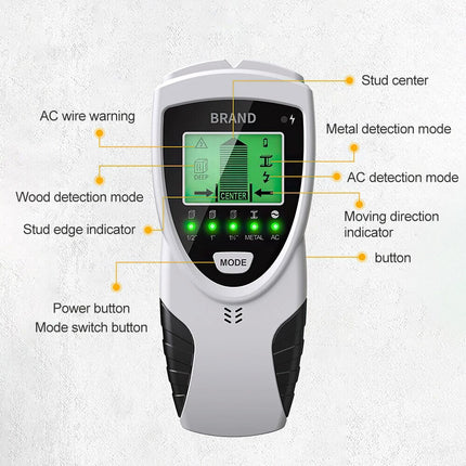 5 in 1 Digital Wall Scanner Multi Material Detector Universal Tester Stud Finder