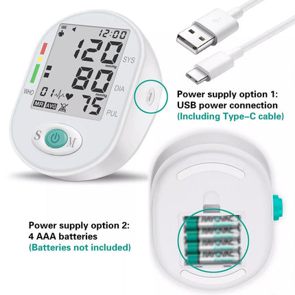 Digital Blood Pressure Monitor Upper Arm Automatic BP Machine Heart Rate Monitor