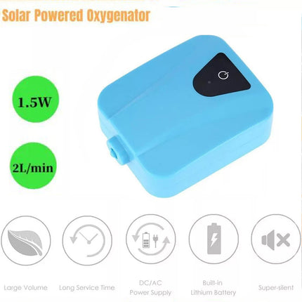 Solar Powered Water Pond Filter Pump Fish Tank Pool Aerator Air Pump Oxygenator