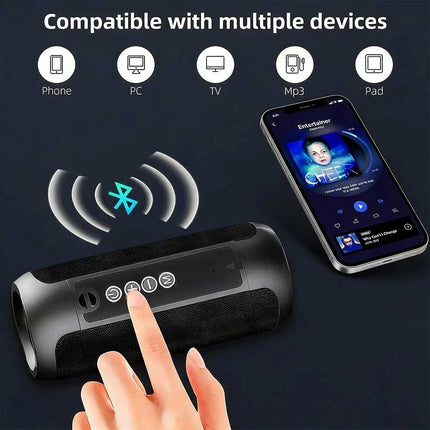 Wireless Bluetooth Speaker Portable Bass Music Waterproof AUX/TF/FM/Radio
