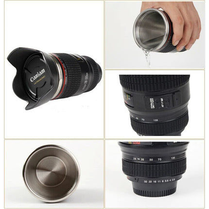 Camera Lens Coffee Mug Photo Coffee Cup Stainless Steel Camera Lens Mugs Gifts