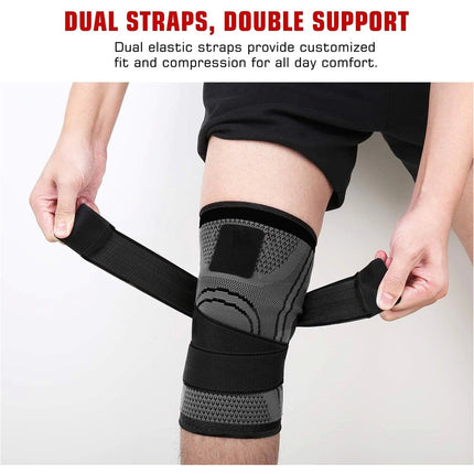 1Pcs Black 3D Knee Leg Brace Support Compression Sleeve Breathable Sports Jogging Running