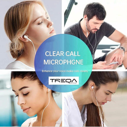 3.5mm Audio Jack Headphones Wired Earphones Volume Control & Microphone Cable