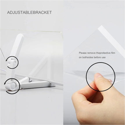 30*20CM LED Note Board With Colors Acrylic Dry Erase Board With Light