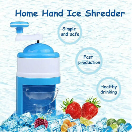 Manual Ice Crusher Shaver Shredding Snow Cone Slushie Maker Machine Kitchen Tool