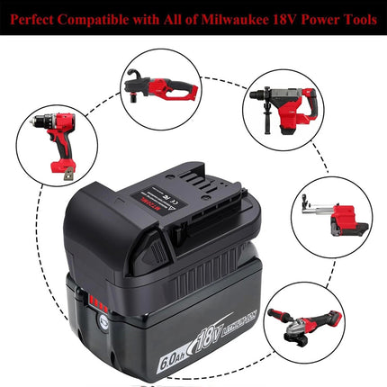 MT20ML Battery Adapter Convert Makita Bl1860 18V Li-ion Battery to Milwaukee M18