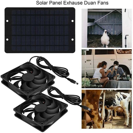 Portable 40W 12V Exhaust Fan Outdoor Solar Panel Powered Ventilator Fan