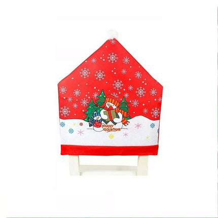 10x Christmas Chair Covers Dinner Table Snowman Hat Home Décor Ornaments