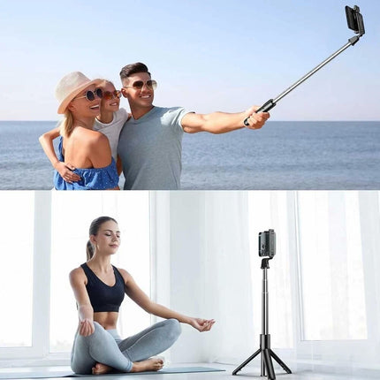 Selfie Stick Travel Tripod for Cell Phone with Remote Control Holder Vlog Stream