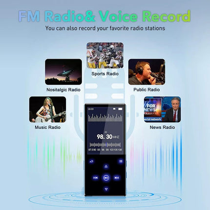 32G Portable Bluetooth MP3 MP4 HIFI Video Music Player Sport FM Radio Recorder