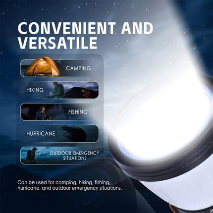 Portable LED Camping Light Lantern Outdoor Tent Lamp USB With Handle