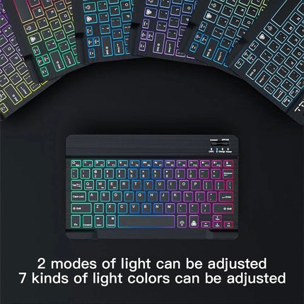 Black Bluetooth Wireless Keyboard Cordless Mouse Backlit Portable For Laptop Desktop