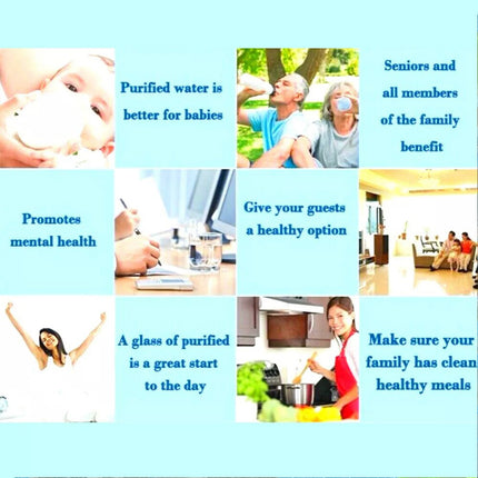 14L Water Purifier Ceramic Water Filter 8 Stages Bench Top Water Filter Carbon
