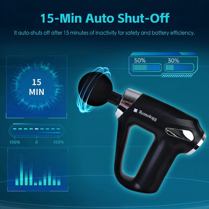 Massage Gun 4 Heads 6 Speeds Vibration Massager Muscle Tissue Percussion Relief