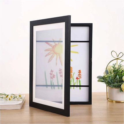 A3 A4 Artists Frames Hold 150 Pictures Creative Art Wooden Artwork Display- Black