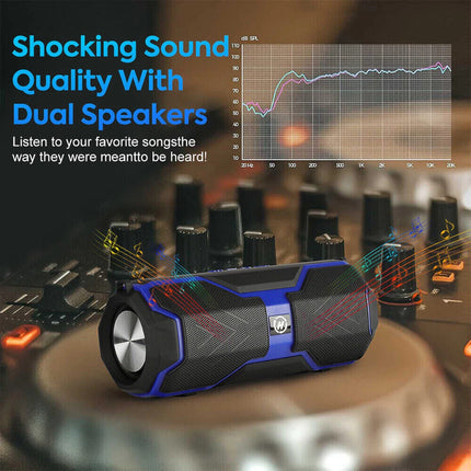 20W Bluetooth Speaker TWS Stereo Bass Subwoofer Speaker Support USB TF FM