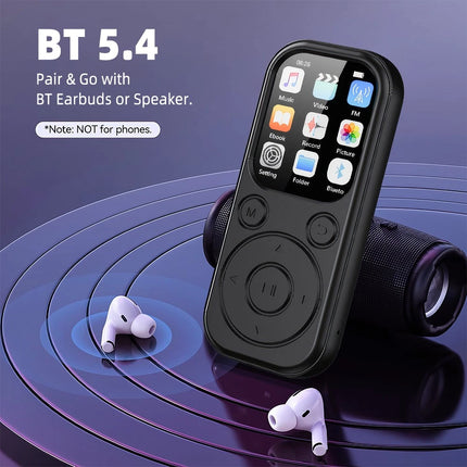 2" Color Screen MP3 Bluetooth Music Player with Speaker FM Radio Voice Recorder