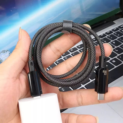 Type C to Type C to Ligtning Fast Charge Cable LED Display USB C to C Charging Date Transfer iPhone