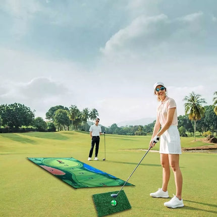 Casual Golf Game Mat Set Chipping Games With 20 Grip Balls Family Home Indoor