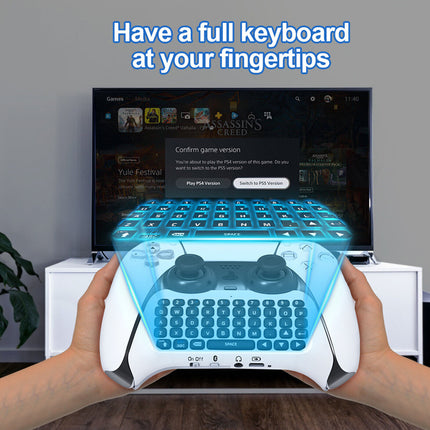 Wireless Bluetooth External Keyboard with Speaker For PS5 Game Handle Controller